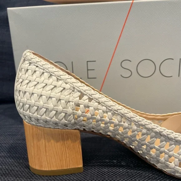 Sole Society White Woven Pump - Picture 4 of 5